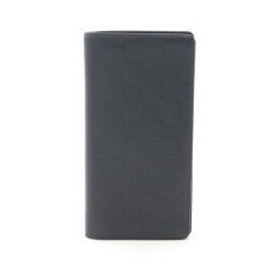 Louis Vuitton Portefeuille Brazza Fold Long Wallet Leather Damier Infini Black